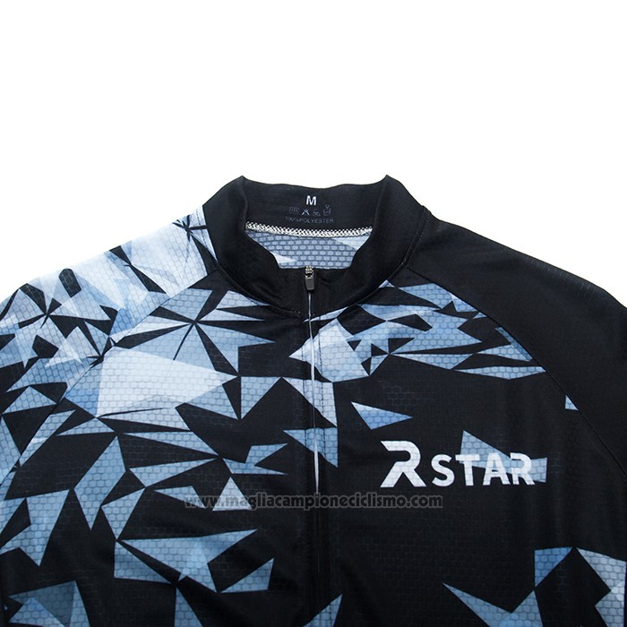 2021 Abbigliamento Ciclismo R Star Nero Manica Corta e Salopette